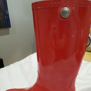 red ugg rain boots
